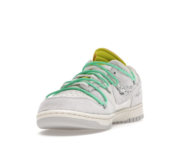 Nike Dunk Low Off White Lot 14 - Sail/Neutral Grey-Electro Green - DJ0950-106 - 13
