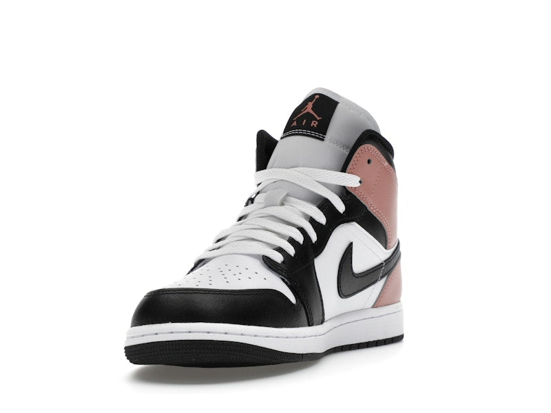 Air Jordan 1 Mid White Rust Pink Black