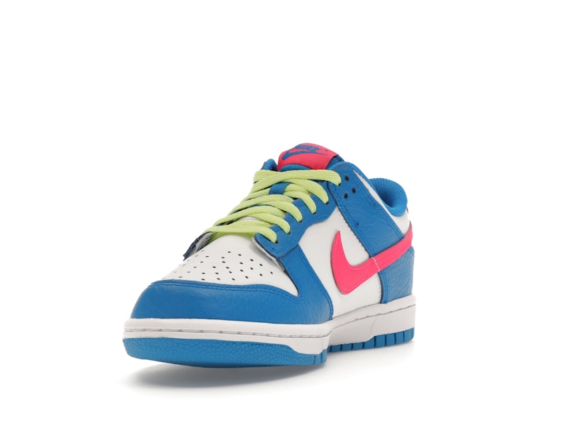 Nike Dunk Low Photo Blue White Light Lemon Twist Hyper Pink (GS), vista a 360 gradi 13 di 36