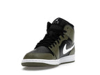 Air Jordan 1 Mid Black White Olive