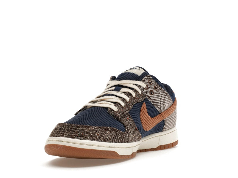 Nike Dunk Low Tweed Midnight Navy Corduroy - Midnight Navy/Ale Brown/Pale Ivory - FQ8746-410 - 13