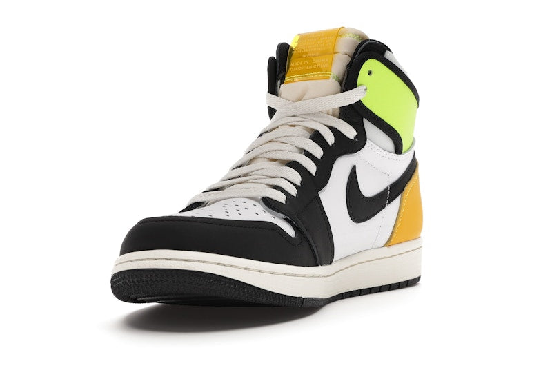 Air Jordan 1 Retro High White Black Volt University Gold