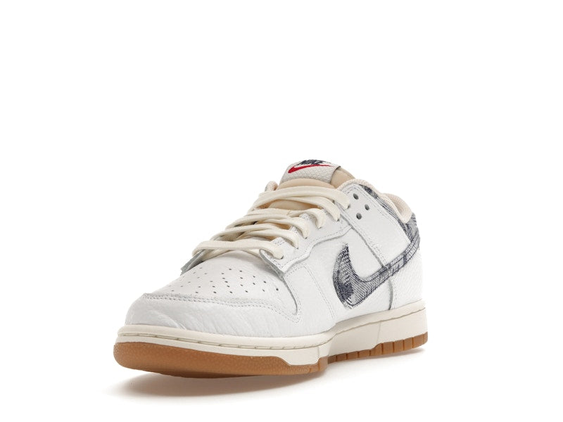 Nike Dunk Low Washed Denim White Midnight Navy - White/Midnight Navy-Gym Red-Sail - FN6881-100 - 13