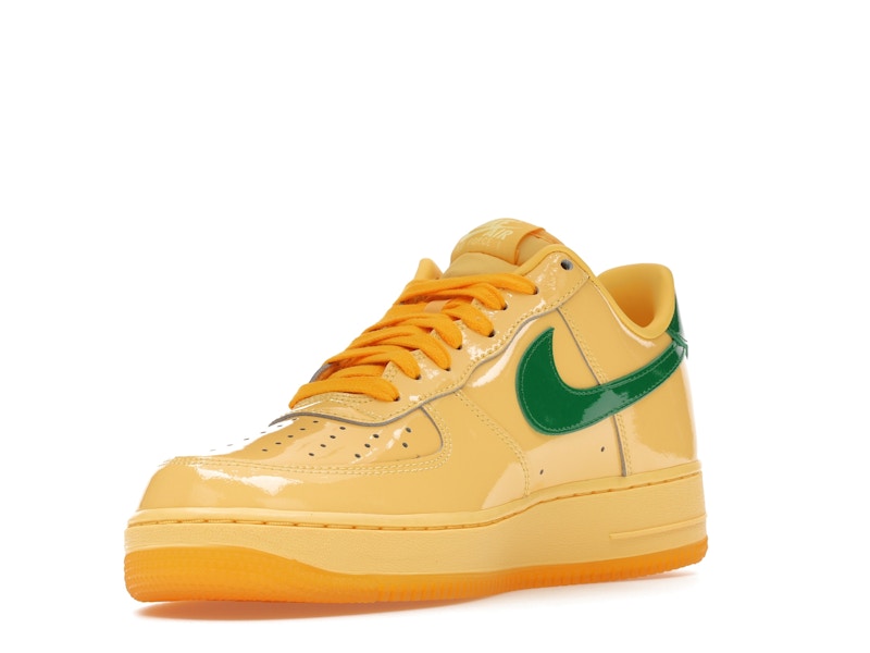 Nike Air Force 1 Low Patent Leather Topaz Gold Pine Green