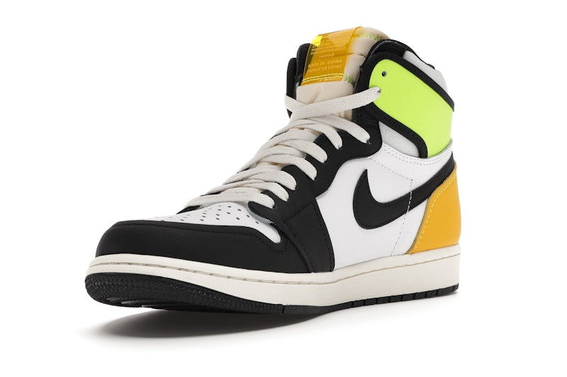Air Jordan 1 Retro High White Black Volt University Gold