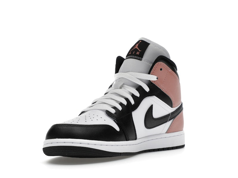 Air Jordan 1 Mid White Rust Pink Black