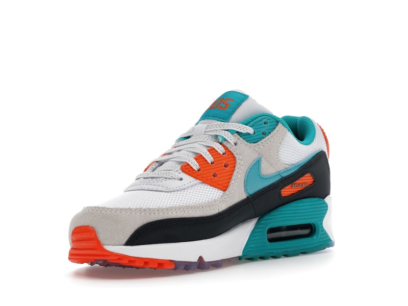 Nike Air Max 90 Miami Dolphins - White/Turbo Green/Pitch Blue - II7590-100 - 14