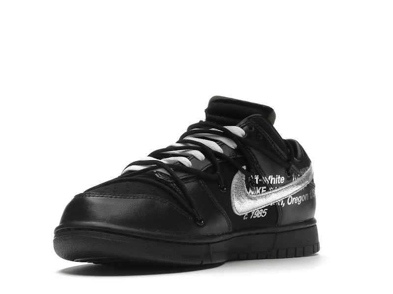 Nike Dunk Low Off White Lot 50 - Black/Metallic Silver-Black - DM1602-001 - 14