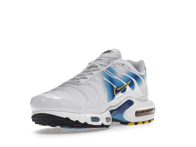 Nike Air Max Plus Spray Paint Swoosh White Blue - White/Blue/Yellow - DX8962-100 - 14