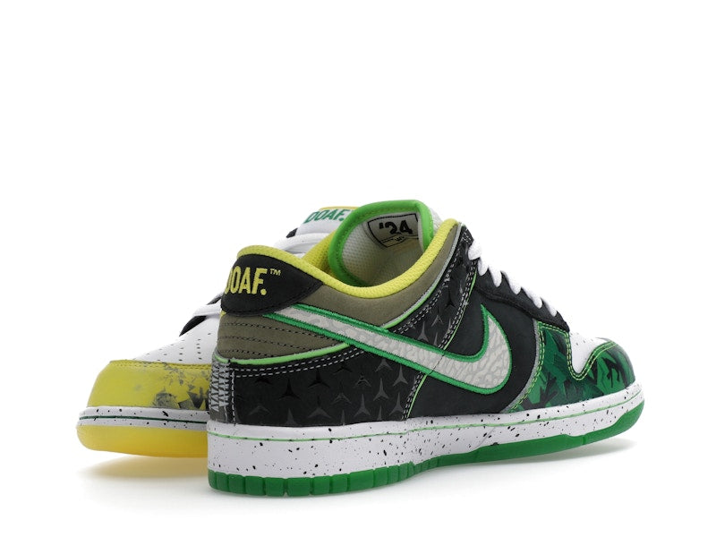 Nike Dunk Low What The Duck Away University Of Oregon Pe - White/Black/Metallic Silver/Apple Green - HV1454-100 - 14