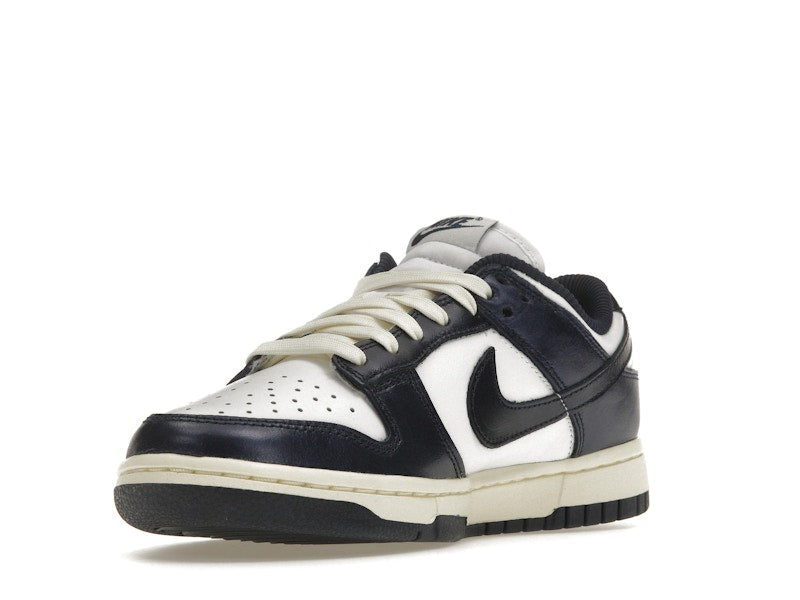 Nike Dunk Low Vintage Navy Womens - White/Midnight Navy-Coconut Milk - FN7197-100 - 14