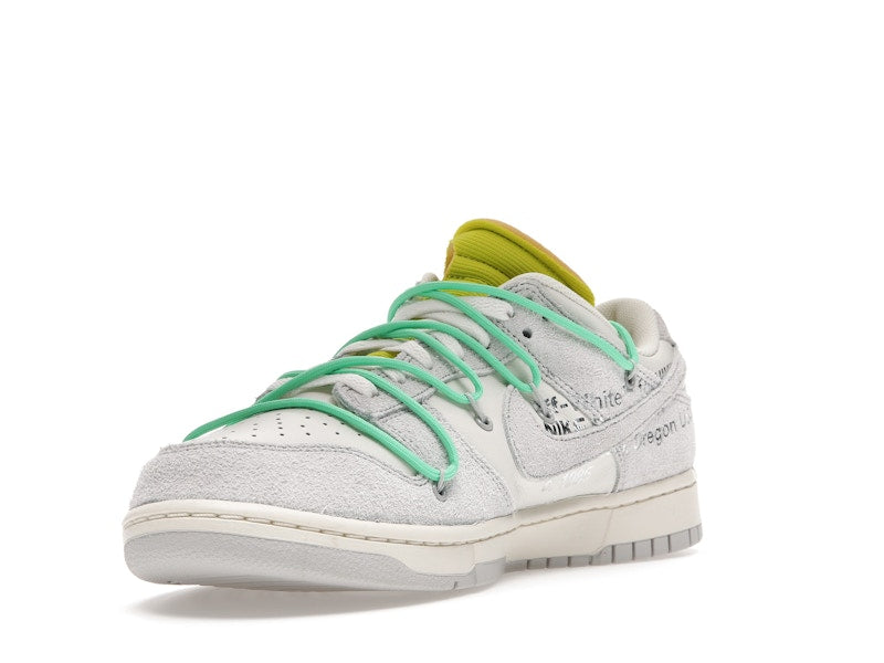 Nike Dunk Low Off White Lot 14 - Sail/Neutral Grey-Electro Green - DJ0950-106 - 14
