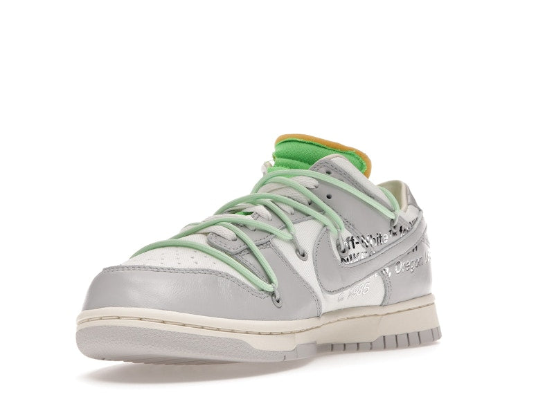 Nike Dunk Low Off White Lot 7 - Sail/Neutral Grey-Vapor Green - DM1602-108 - 14