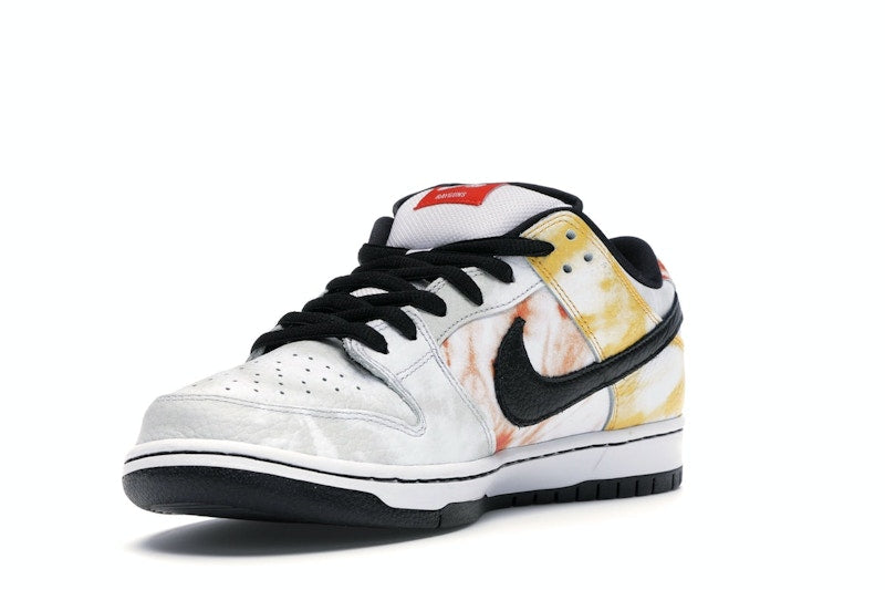 Nike SB Dunk Low Raygun Tie-Dye White - White/Black-Orange Flash - BQ6832-101 - 14