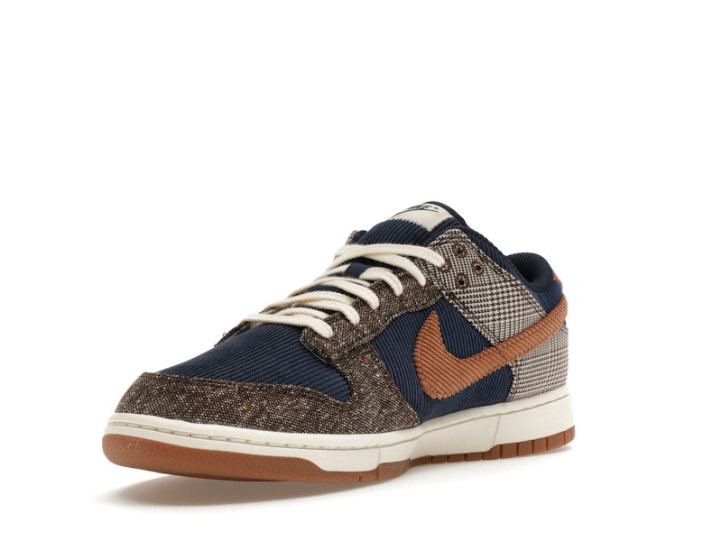 Nike Dunk Low Tweed Midnight Navy Corduroy - Midnight Navy/Ale Brown/Pale Ivory - FQ8746-410 - 14