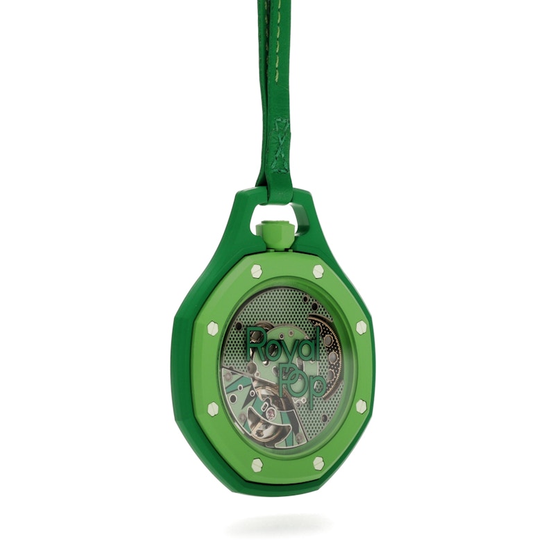Swatch x Audemars Piguet AP Bioceramic Royal Pop Green Eight SSX03G100N, vista a 360 gradi 15 di 36