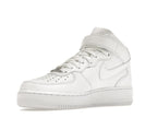 Nike Air Force 1 Mid Triple White (W) - White/White-White - DD9625-100/366731-100 - 15