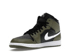 Air Jordan 1 Mid Black White Olive