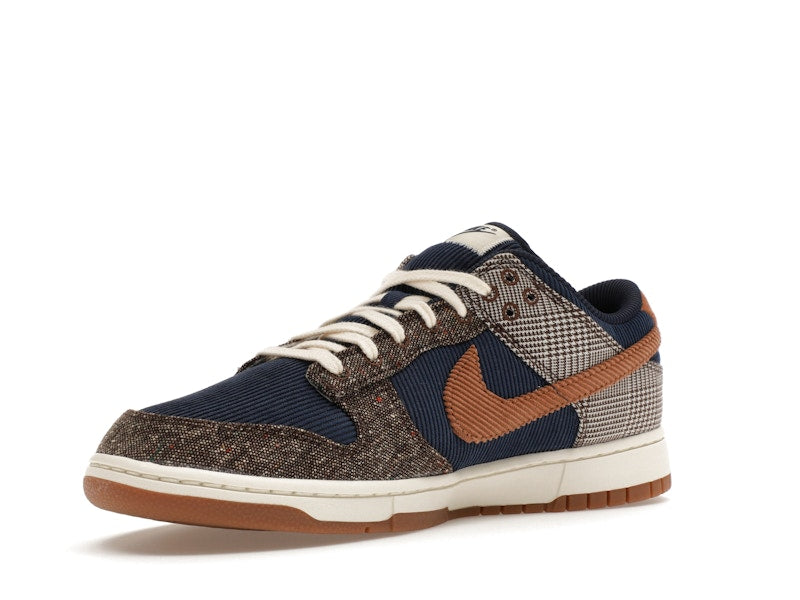 Nike Dunk Low Tweed Midnight Navy Corduroy - Midnight Navy/Ale Brown/Pale Ivory - FQ8746-410 - 15