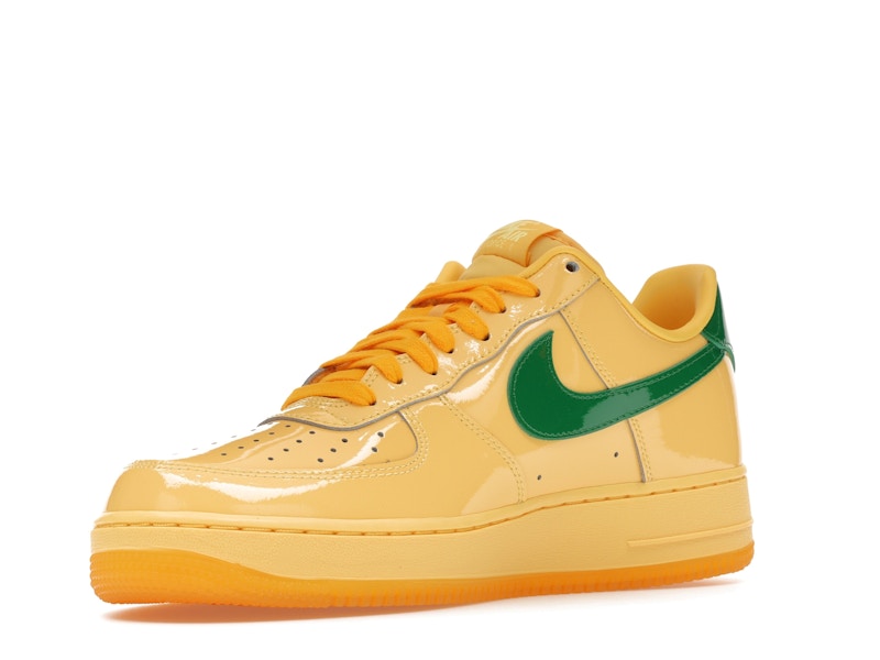 Nike Air Force 1 Low Patent Leather Topaz Gold Pine Green