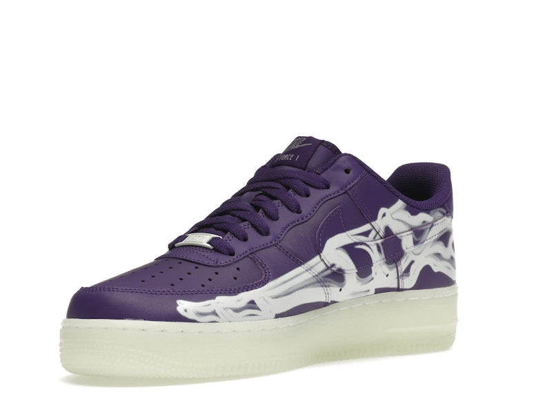 Nike Air Force 1 Low 07 Qs Purple Skeleton Halloween 2021 - Court Purple/Court Purple-White - CU8067-500 - 15