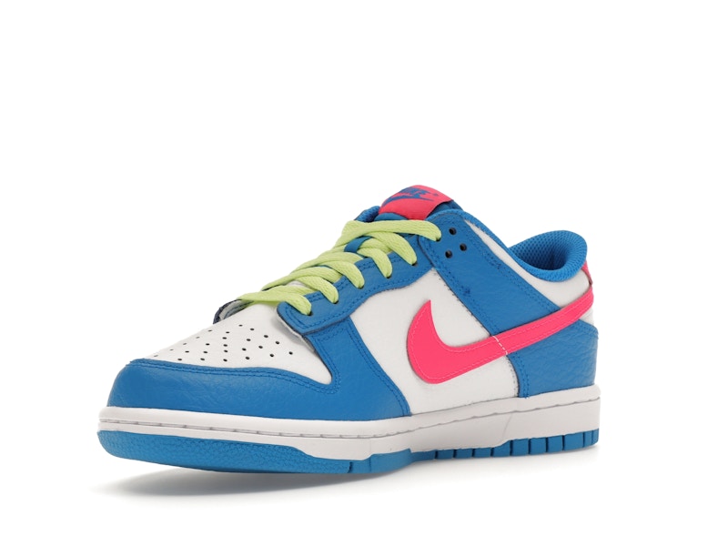 Nike Dunk Low Photo Blue White Light Lemon Twist Hyper Pink (GS), vista a 360 gradi 15 di 36