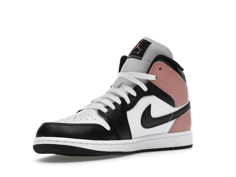 Air Jordan 1 Mid White Rust Pink Black