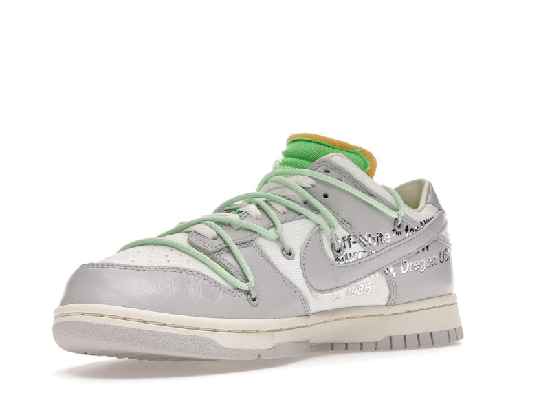Nike Dunk Low Off White Lot 7 - Sail/Neutral Grey-Vapor Green - DM1602-108 - 15