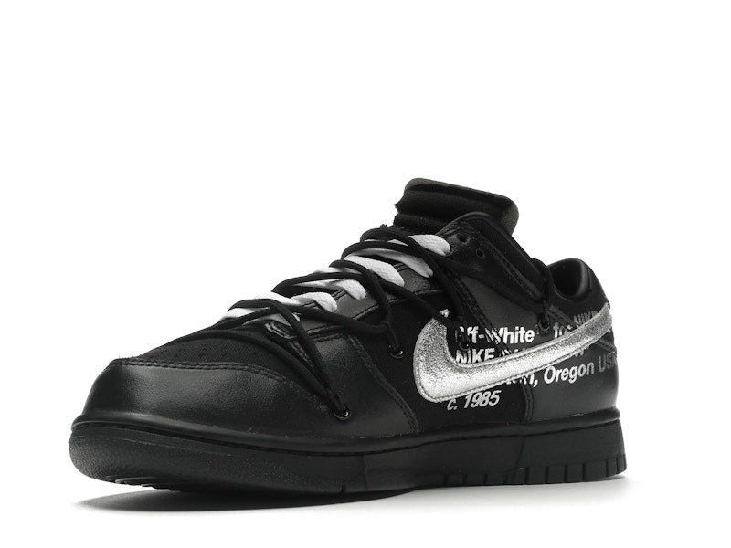 Nike Dunk Low Off White Lot 50 - Black/Metallic Silver-Black - DM1602-001 - 15