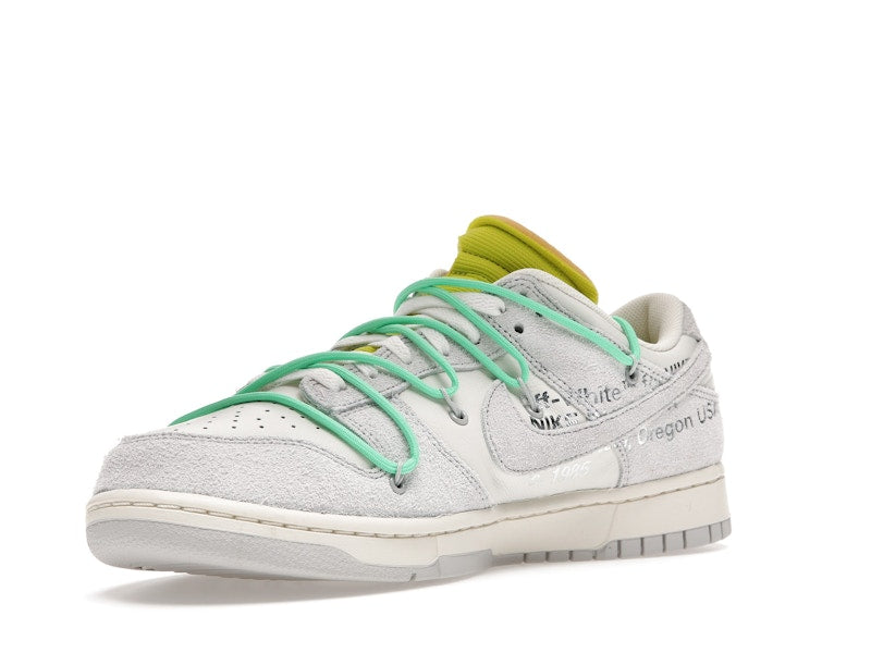 Nike Dunk Low Off White Lot 14 - Sail/Neutral Grey-Electro Green - DJ0950-106 - 15