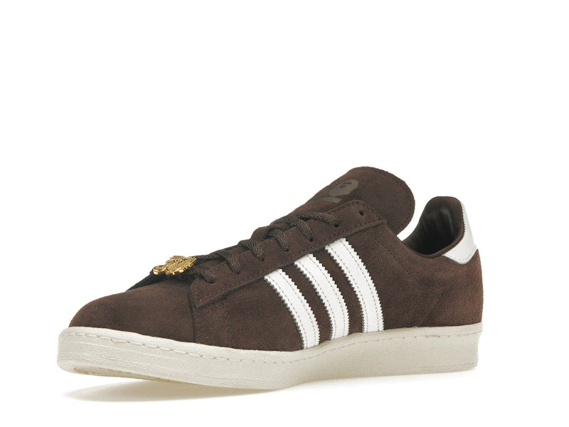 Adidas Campus 80s Bape 30th Anniversary Brown - Brown/Cloud White/Gold Metallic - IF3379 - 15