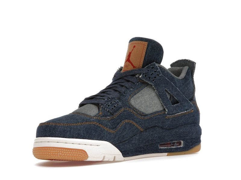Air Jordan 4 Retro Levis Denim - Denim/Denim-Sail-Game Red - AO2571-401 - 15