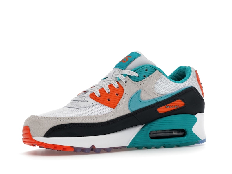 Nike Air Max 90 Miami Dolphins - White/Turbo Green/Pitch Blue - II7590-100 - 16