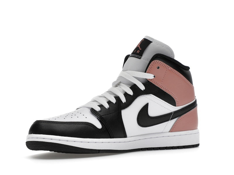 Air Jordan 1 Mid White Rust Pink Black