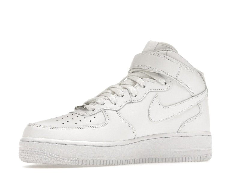Nike Air Force 1 Mid Triple White (W) - White/White-White - DD9625-100/366731-100 - 16