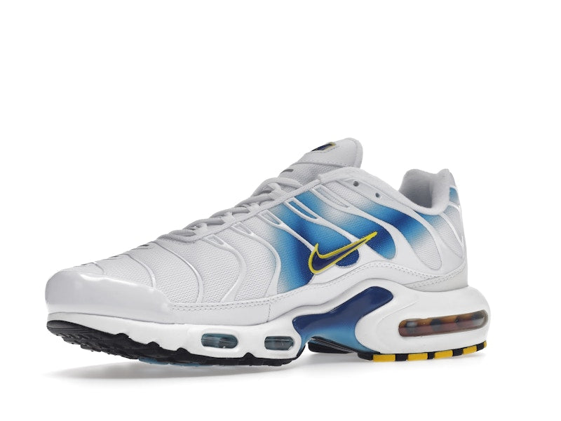 Nike Air Max Plus Spray Paint Swoosh White Blue - White/Blue/Yellow - DX8962-100 - 16