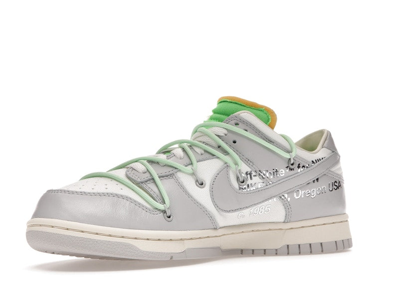 Nike Dunk Low Off White Lot 7 - Sail/Neutral Grey-Vapor Green - DM1602-108 - 16