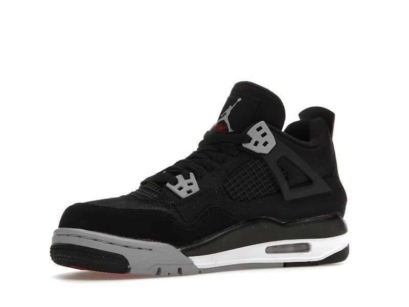 Jordan 4 Retro Black Canvas (GS), vista a 360 gradi 16 di 36