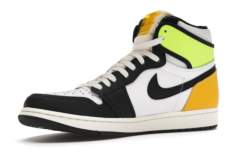 Air Jordan 1 Retro High White Black Volt University Gold