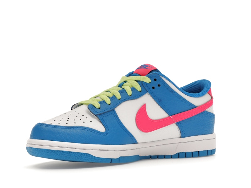 Nike Dunk Low Photo Blue White Light Lemon Twist Hyper Pink (GS), vista a 360 gradi 16 di 36
