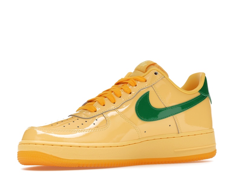 Nike Air Force 1 Low Patent Leather Topaz Gold Pine Green