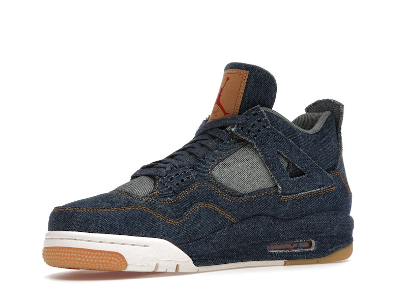 Air Jordan 4 Retro Levis Denim - Denim/Denim-Sail-Game Red - AO2571-401 - 16