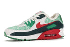 Nike Air Max 90 Christmas Sweater 2020 - White/University Red-Dark Atomic Teal-Lucky Green - DC1607-100 - 17