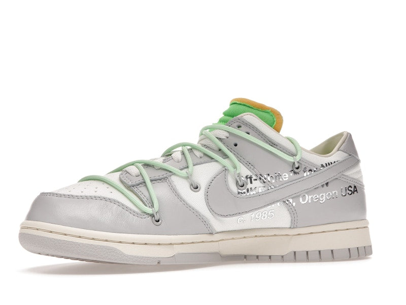 Nike Dunk Low Off White Lot 7 - Sail/Neutral Grey-Vapor Green - DM1602-108 - 17