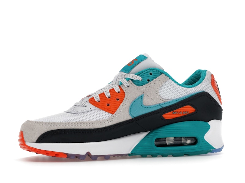 Nike Air Max 90 Miami Dolphins - White/Turbo Green/Pitch Blue - II7590-100 - 17