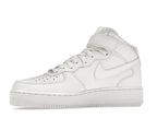 Nike Air Force 1 Mid Triple White (W) - White/White-White - DD9625-100/366731-100 - 17