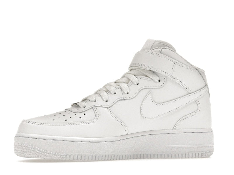 Nike Air Force 1 Mid Triple White (W) - White/White-White - DD9625-100/366731-100 - 17