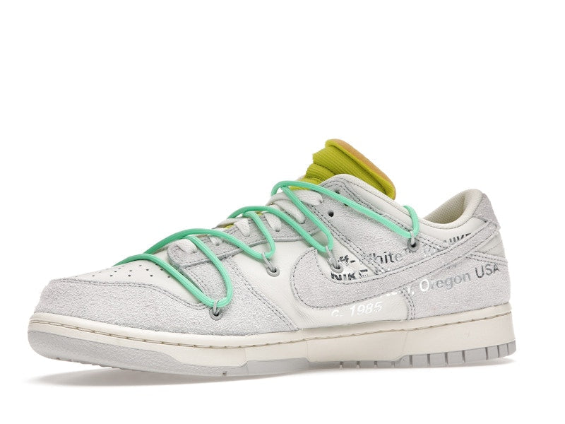 Nike Dunk Low Off White Lot 14 - Sail/Neutral Grey-Electro Green - DJ0950-106 - 17
