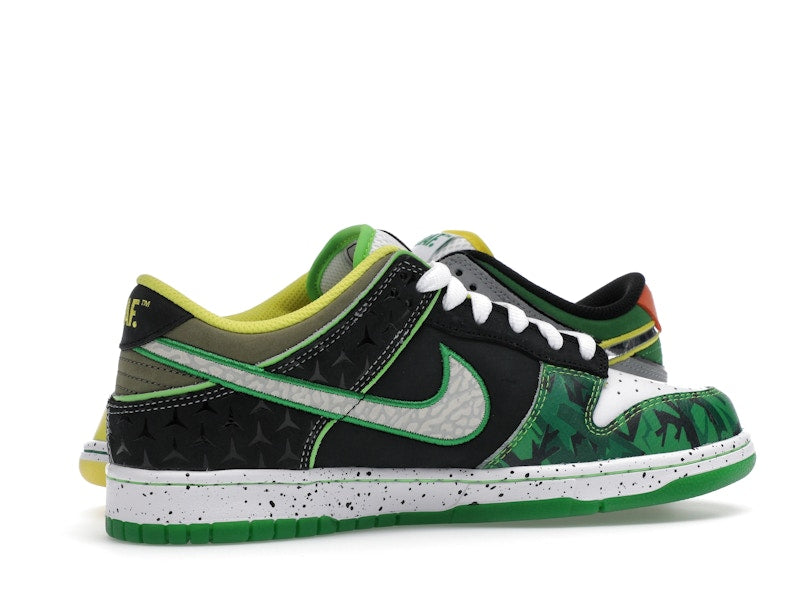 Nike Dunk Low What The Duck Away University Of Oregon Pe - White/Black/Metallic Silver/Apple Green - HV1454-100 - 17