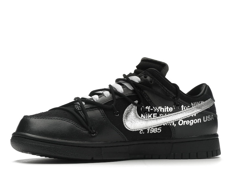 Nike Dunk Low Off White Lot 50 - Black/Metallic Silver-Black - DM1602-001 - 17